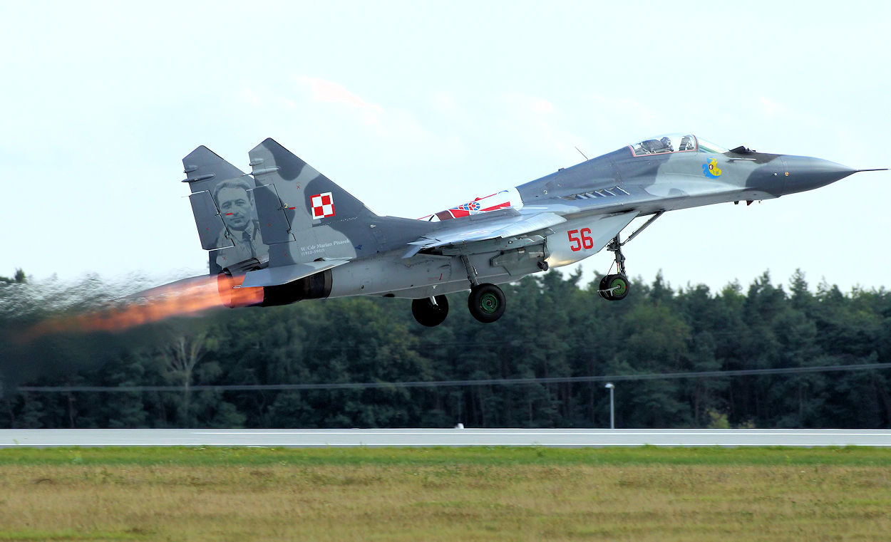 MiG-29 - Start mit Nachbrenner