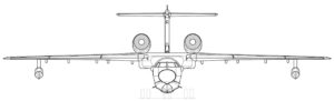 Beriev Be-200 - Skizze Frontansicht