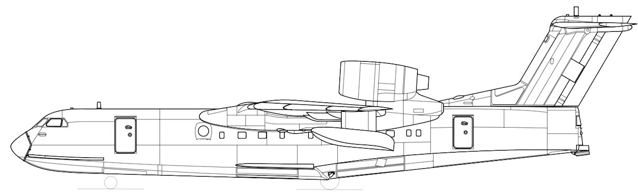 Beriev Be-200 - Skizze Seitenansicht