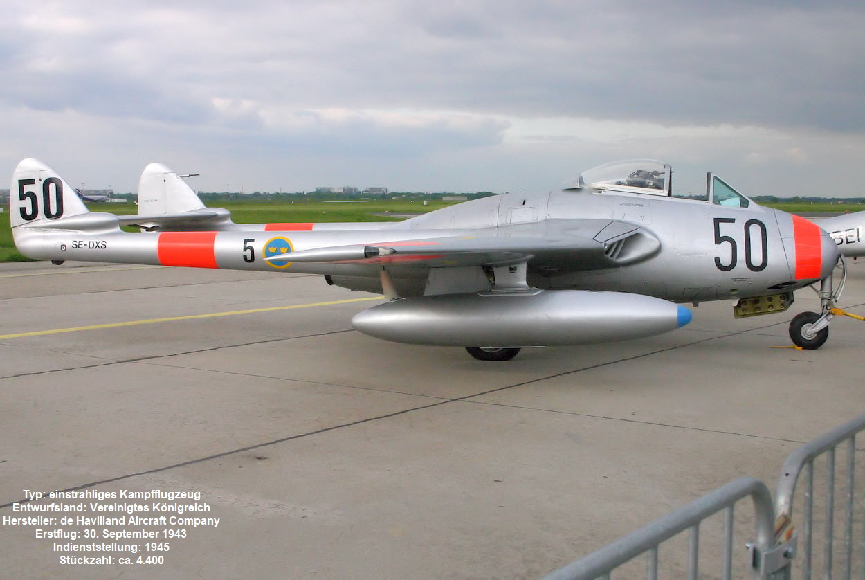 De Havilland DH 100 Vampire - Kampfflugzeug