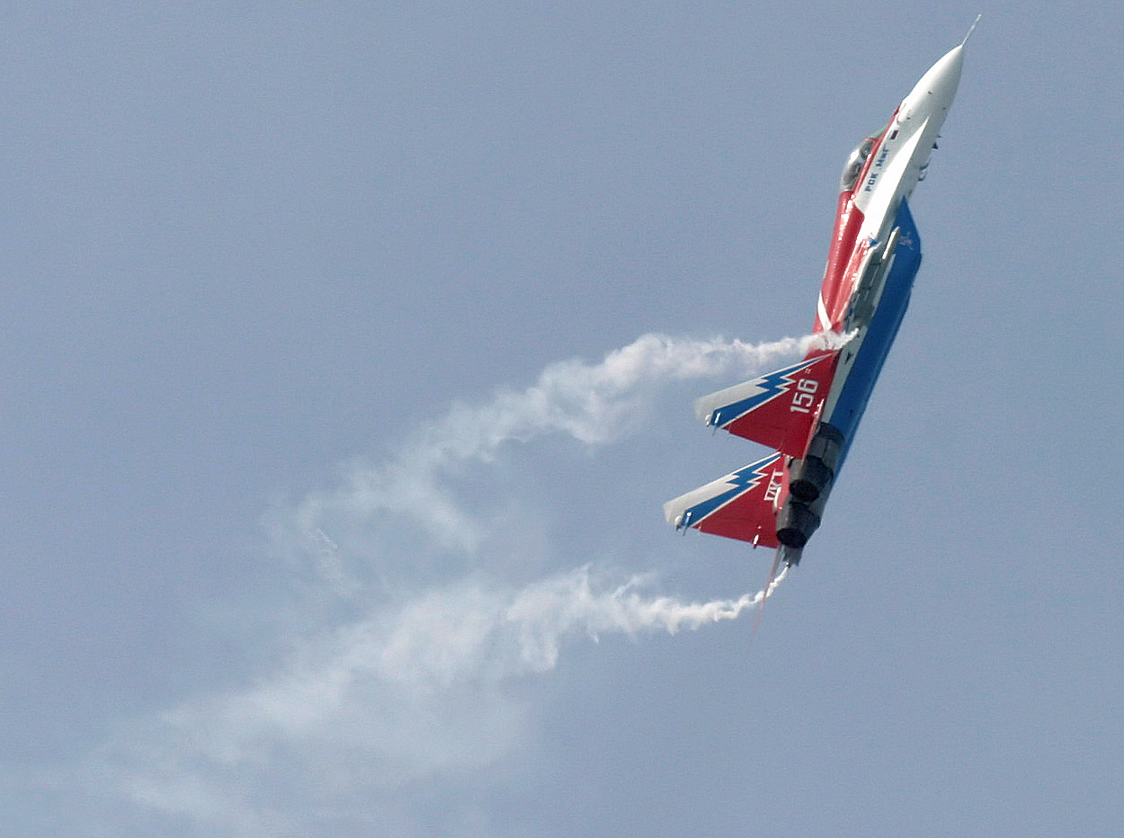 MiG 29 OVT - Kobramanöver mit dreidimensionalen Schubvektor-Steuerung