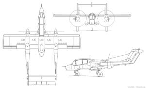 Rockwell OV 10 Bronco - Skizze