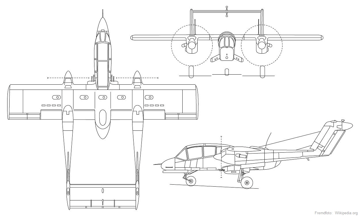 Rockwell OV 10 Bronco - Skizze