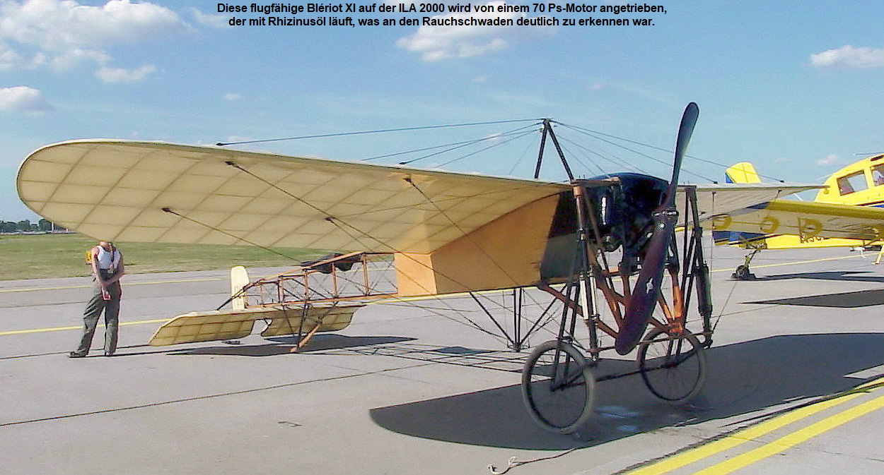 Die Bleriot XI überflog den Ärmelkanal