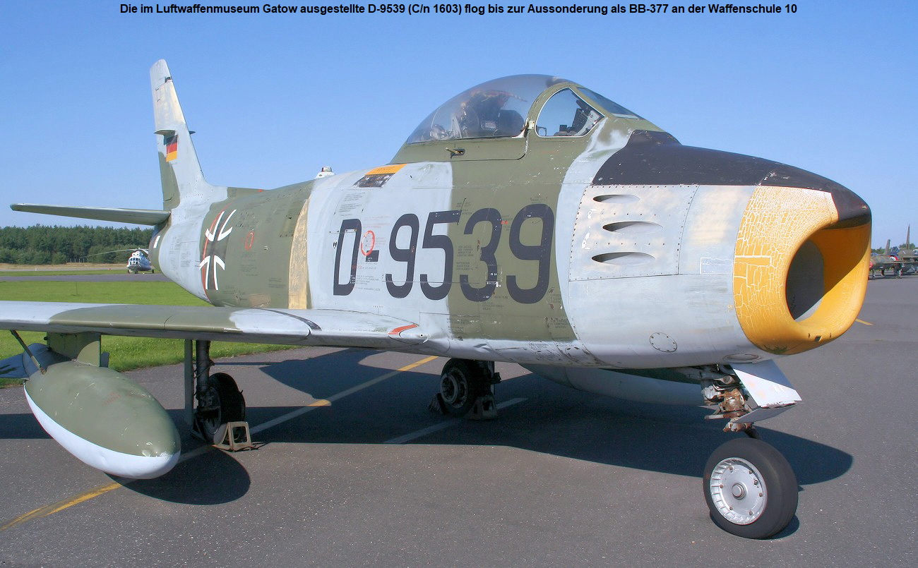 CANADAIR CL-13B SABRE MK 6 - Trainingsflugzeug