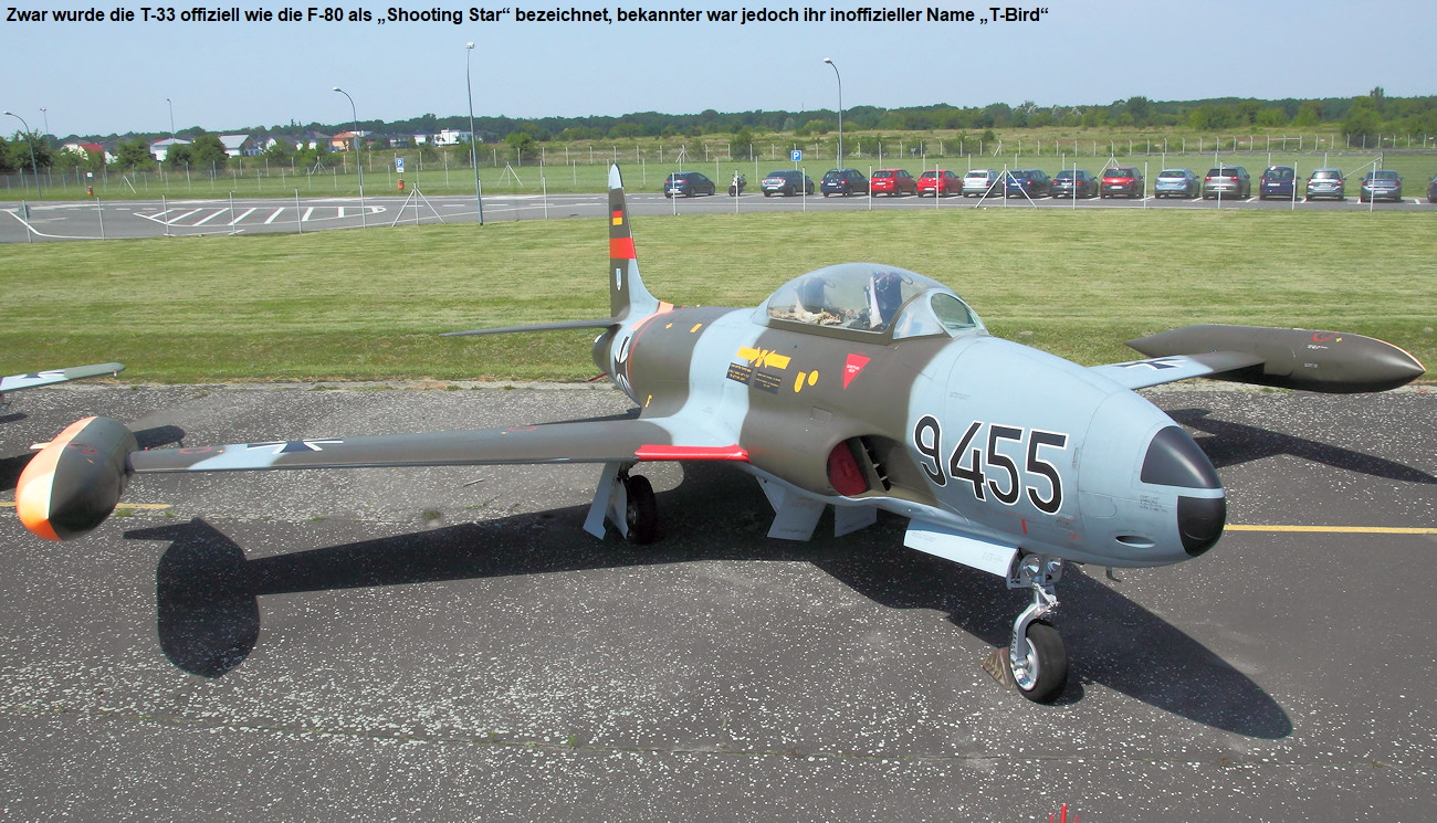 Lockheed T-33 T-Bird - doppelsitzige Version des ersten US-Düsenjägers ”P-80 Shooting Star”