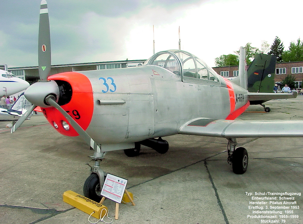 Pilatus P-3 - Schulungsflugzeug in Ganzmetallbauweise von 1953