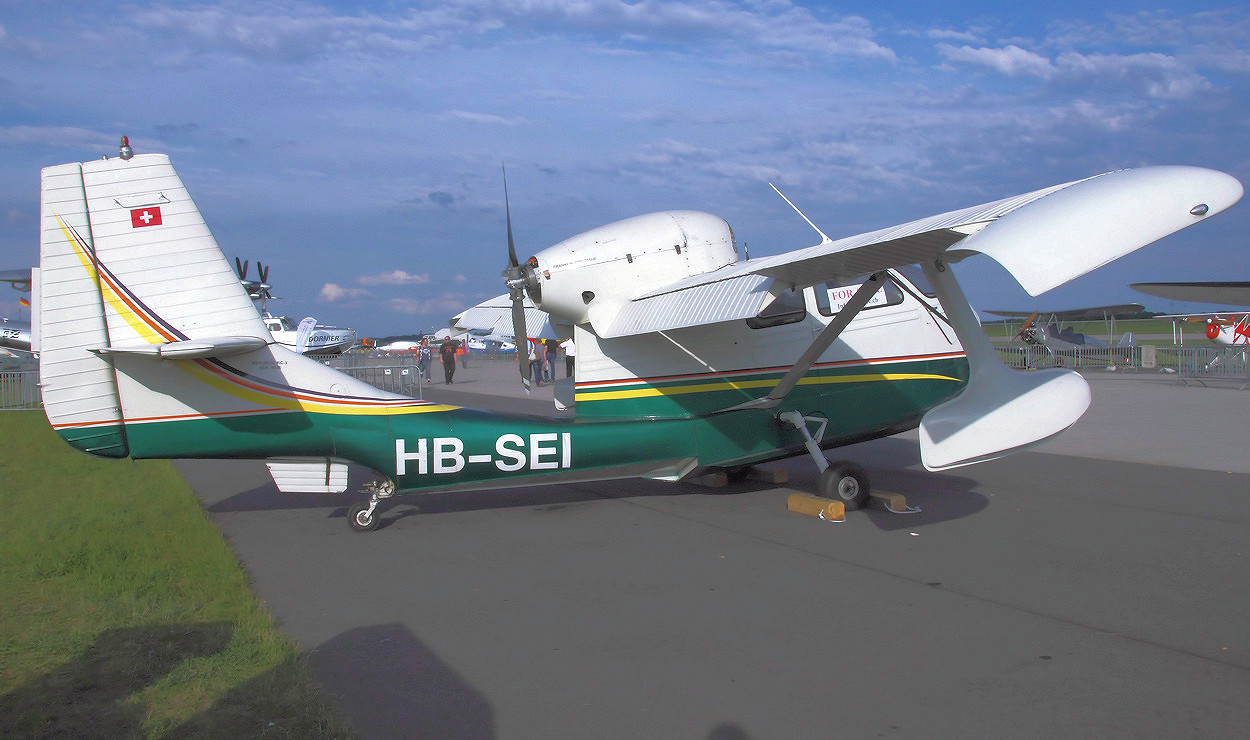 Republic RC-3 Seabee - amphibisches Flugzeug mit Schubpropeller