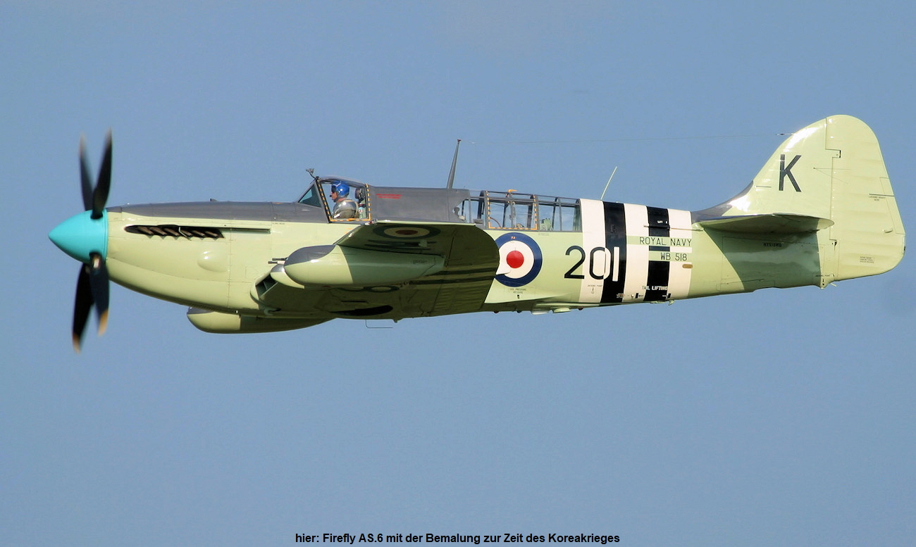 Fairey Firefly - trägergestütztes Jagdflugzeug der Royal Navy