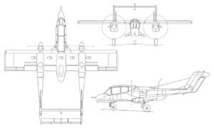 Rockwell OV-10 Bronco - Skizze
