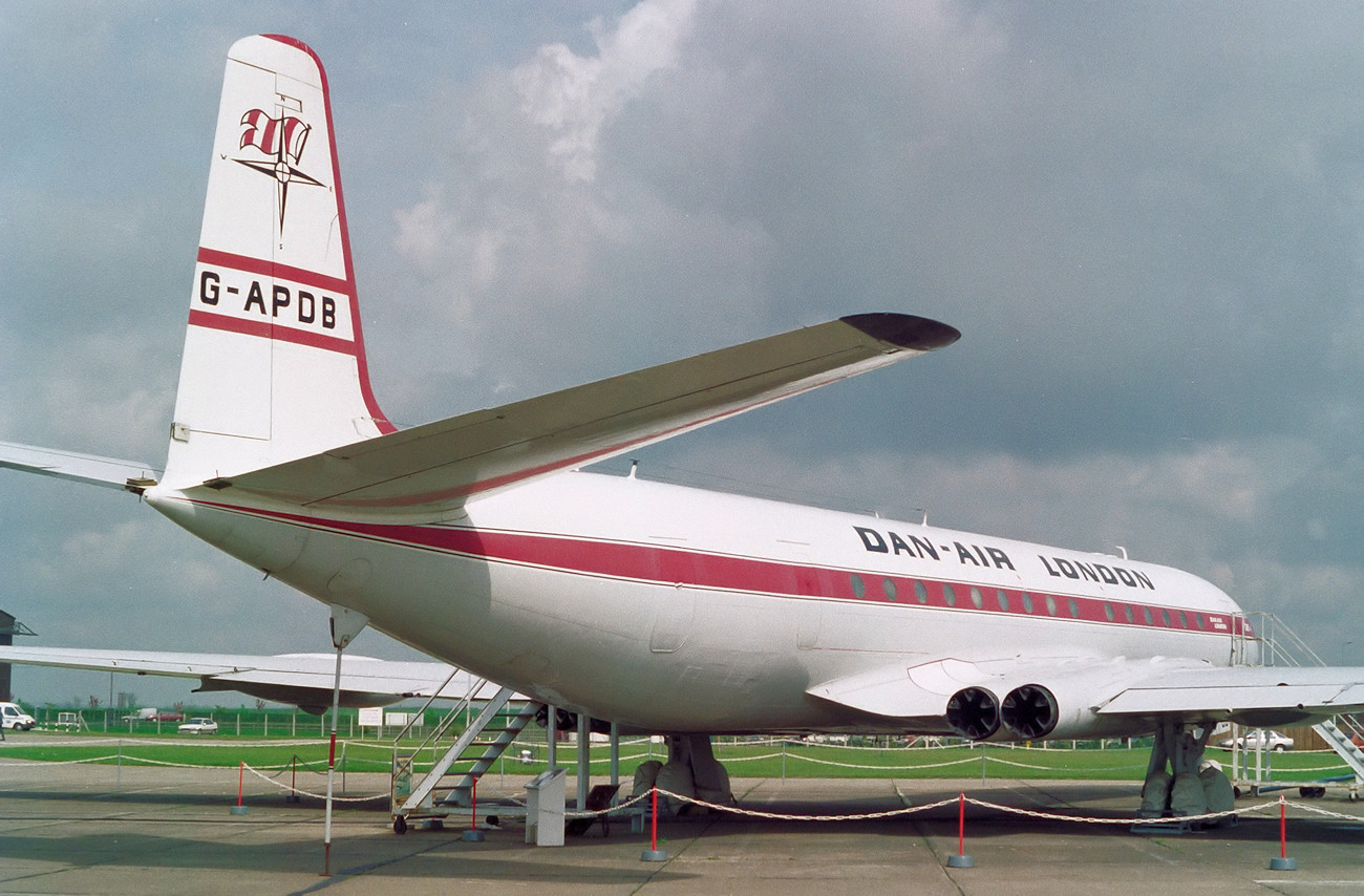 De Havilland DH 106 Comet - Leitwerk der Dan Air