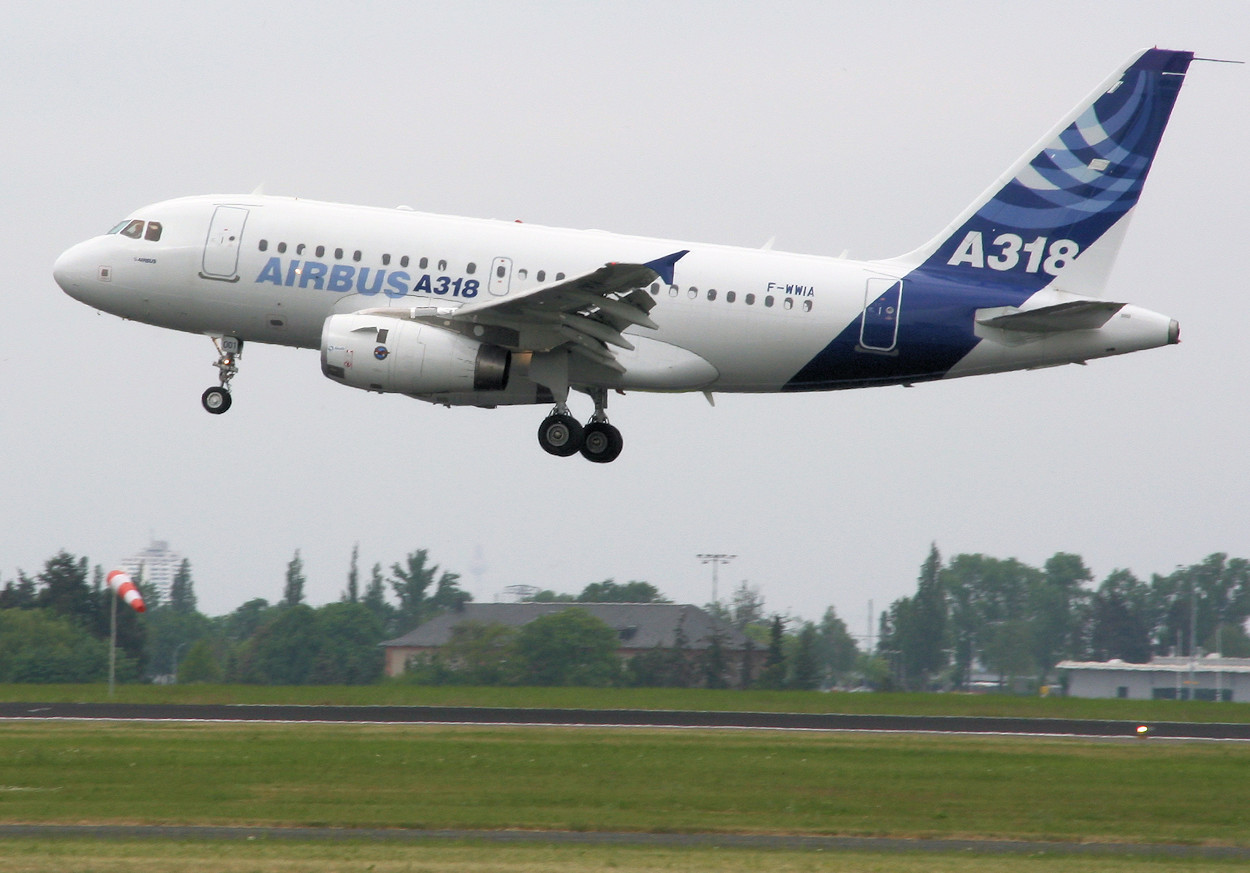 Airbus A318 - Landeanflug