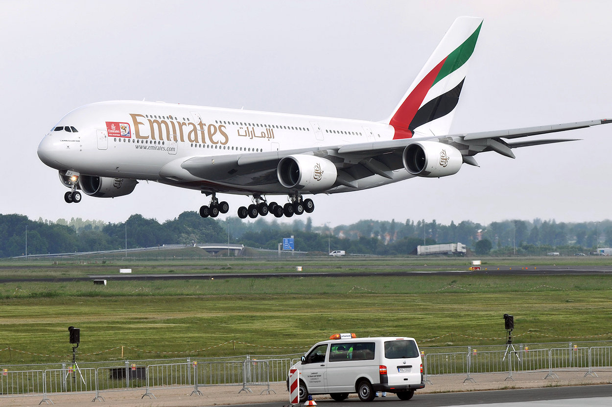 Airbus A380 - Landeanflug