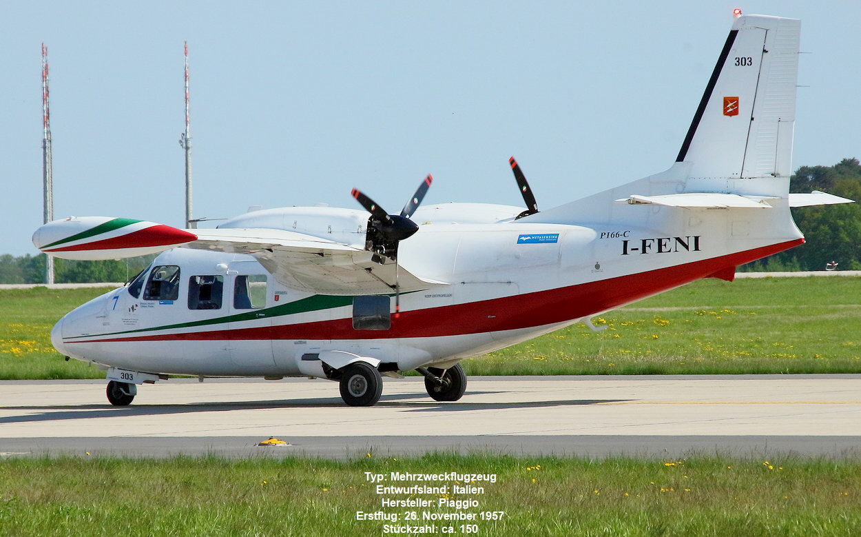 Piaggio P.166 - Flugzeug mit Schubpropeller