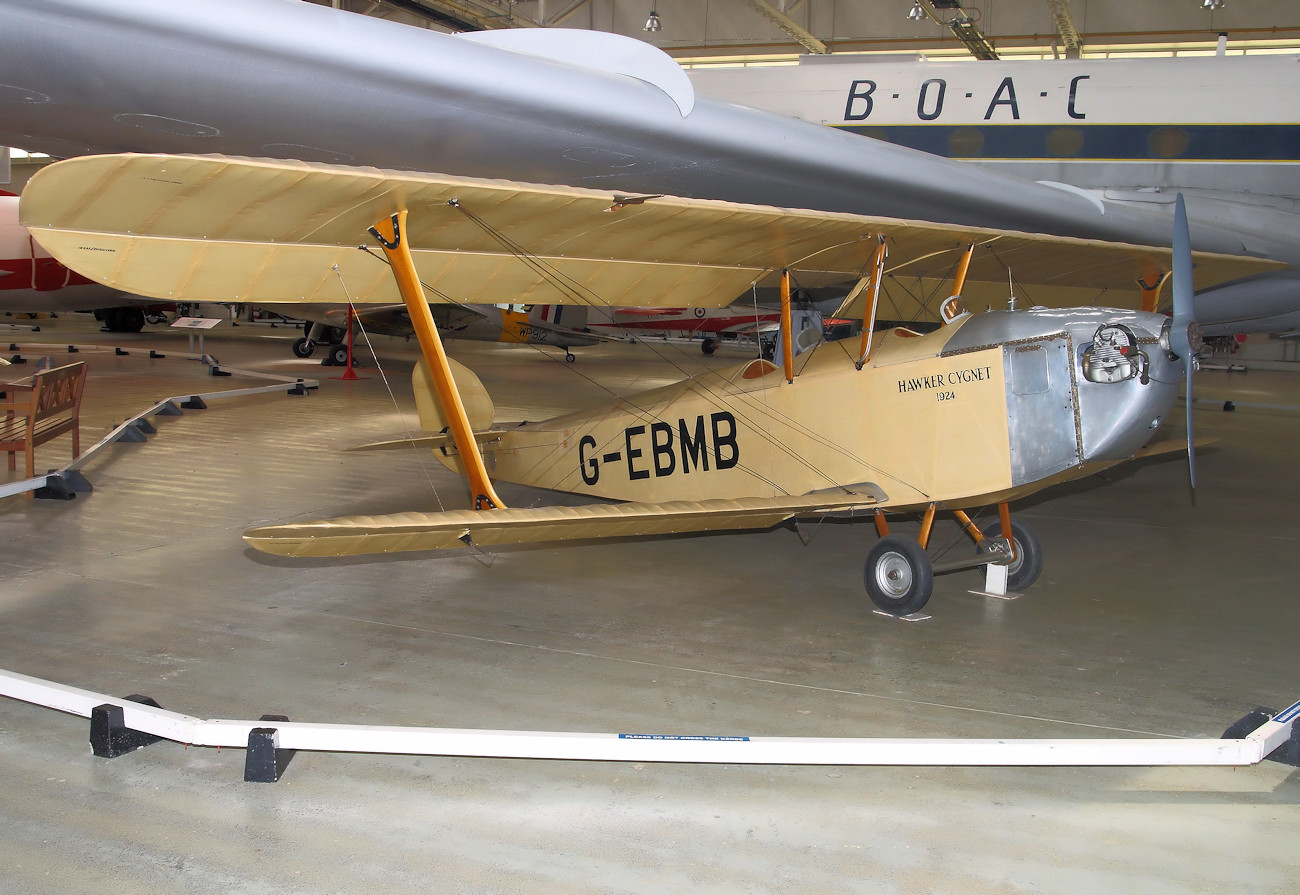 Hawker Cygnet - englischer Doppeldecker von 1924 aus Holz